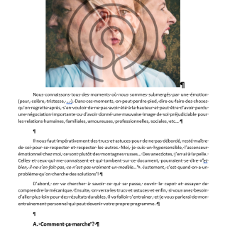 Méthode pour se calmer